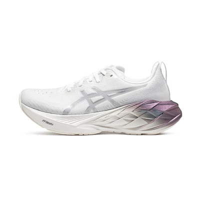 (W) ASICS Novablast 4 Platinum 'Real White Pure Silver'