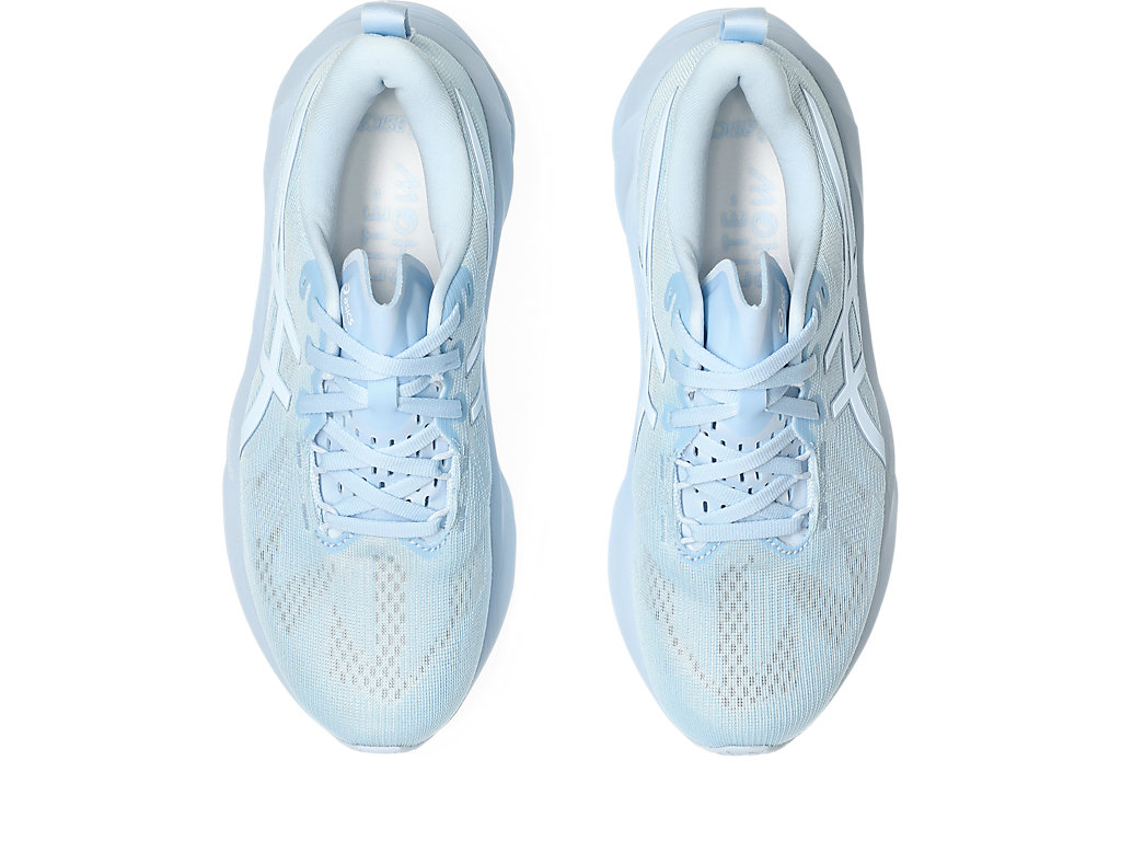 Sizing (W) アシックス ノヴァブラスト 5 ライトショー ランニングシューズ ライトブルー 1012B818-400