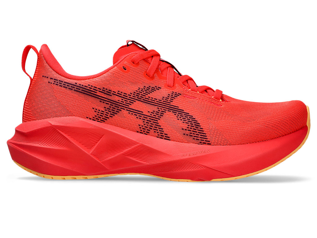 (Women) ASICS Novablast 5 Running Shoes Flash Red/Edo Purple 1012B765-601