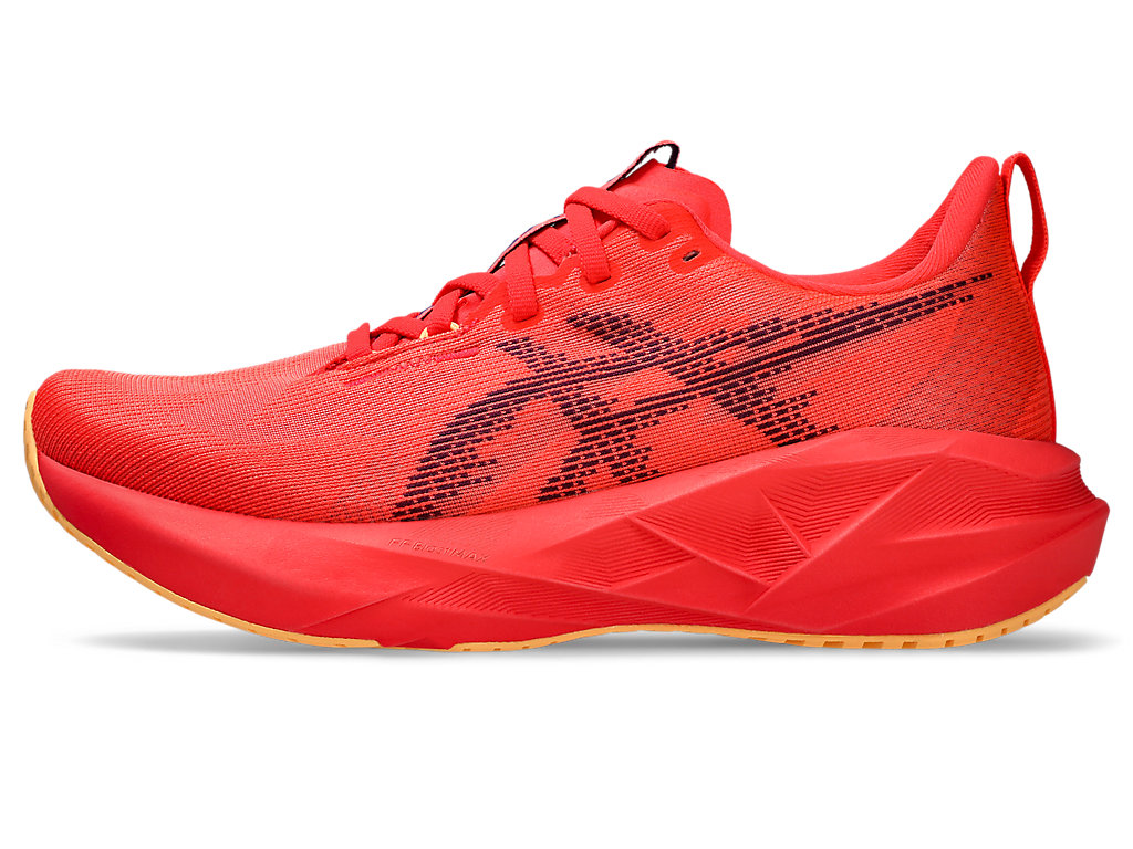 Cheap (W) アシックス ノヴァブラスト 5 ランニング シューズ フラッシュレッド/江戸パープル 1012B765-601