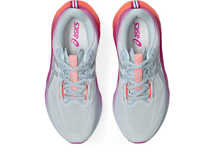 Sizing (Women) ASICS Novablast 5 Running Shoes Sky/Digital Sakura 1012B989-400