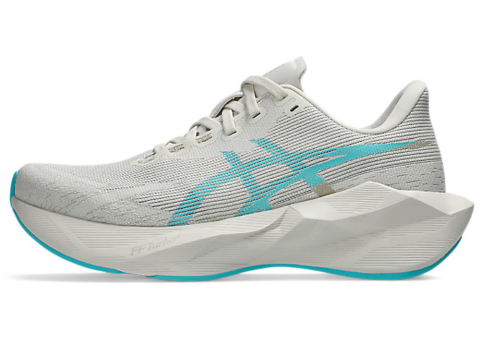 (W) ASICS Novablast 6 Running Shoes Soft Oat/Energy Aqua