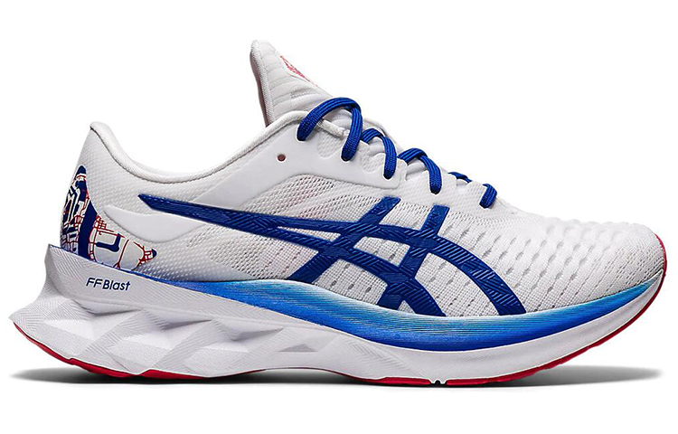 (W) ASICS Novablast White/Blue/Red 圖 2