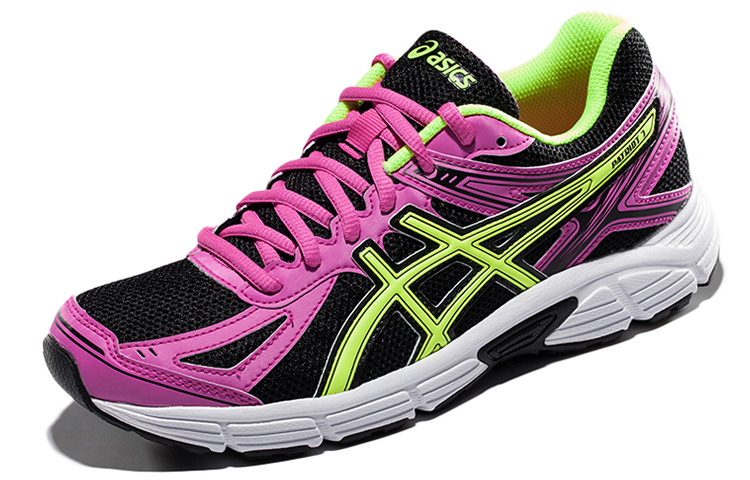 Lookbook (W) ASICS Patriot 7 ''Fluorescerend Groen Paars'' T4D6N-9007