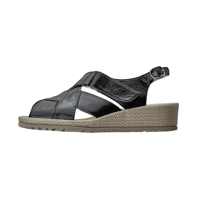 (W) ASICS Pedala (3E Wide) 'Black Sandal'