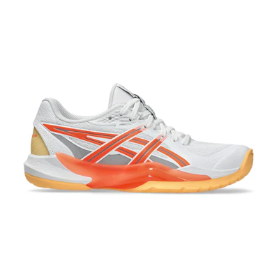 (W) ASICS Power Break FF Tennis Shoes White/Vivid Coral