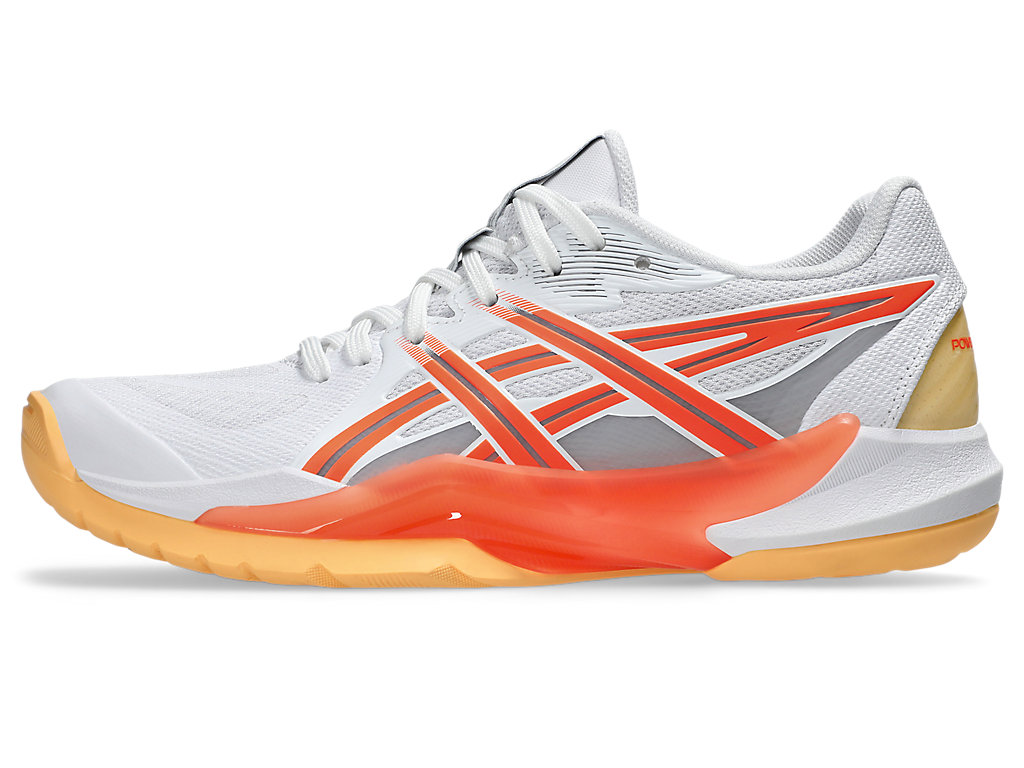 Cheap (W) ASICS Power Break FF 網球鞋 白色/亮珊瑚色 1072A104-102