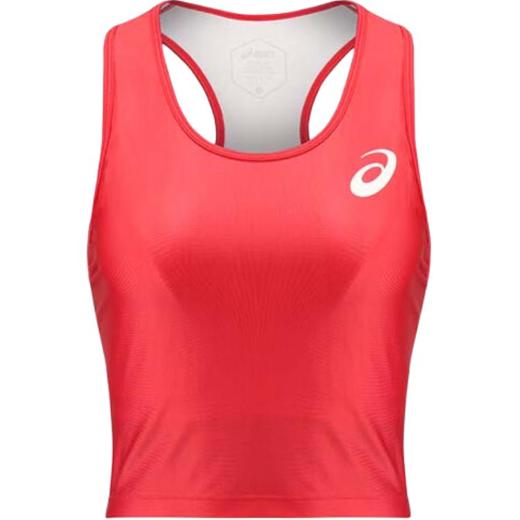 (Women) ASICS Red Outdoor Sports Vest with Logo Graphic. 2012C713-601