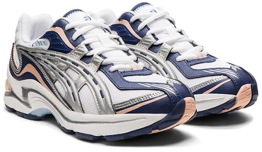 Asics 復古百搭 運動 低筒 跑步鞋 女款 白藍銀 Lookbook Asics 復古百搭 運動 低筒 跑步鞋 女款 白藍銀