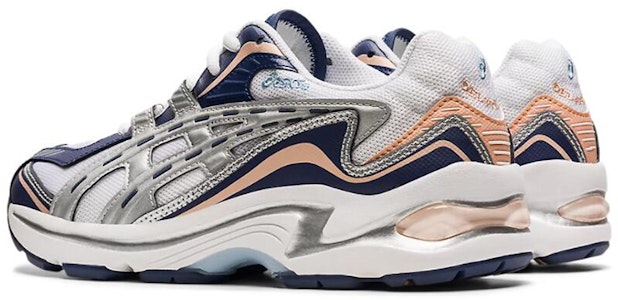 Asics 復古百搭 運動 低筒 跑步鞋 女款 白藍銀 Shop Asics 復古百搭 運動 低筒 跑步鞋 女款 白藍銀