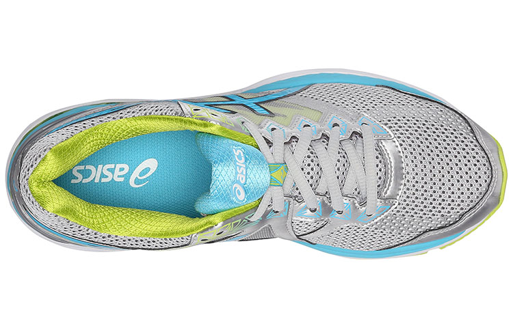 Shop Asics 運動 耐磨防滑 低筒 跑步鞋 女款 灰藍 2E寬
