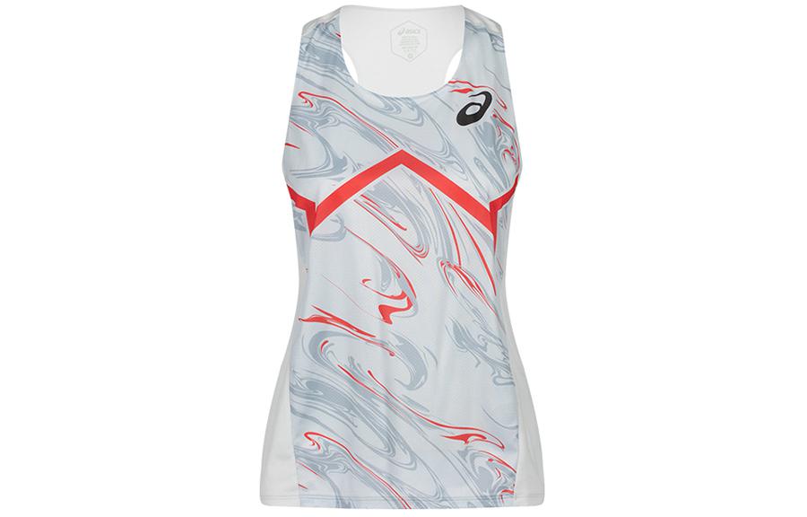 (Women) ASICS Sleeveless Knit Print Breathable Sports Tank Top - Grey 2092A386-022