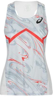 (Women) ASICS Sleeveless Knit Print Breathable Sports Tank Top - Grey 2092A386-022 (Women) ASICS Sleeveless Knit Print Breathable Sports Tank Top - Grey 2092A386-022