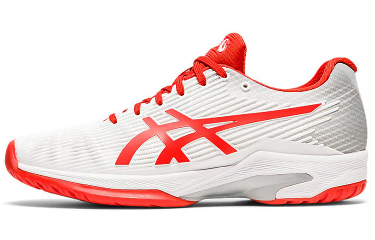 (Women) ASICS Solution Speed 'White Fiery Red'  1042A002-104