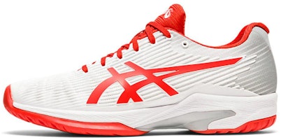 (Women) ASICS Solution Speed 'White Fiery Red' 1042A002-104 (Women) ASICS Solution Speed 'White Fiery Red' 1042A002-104