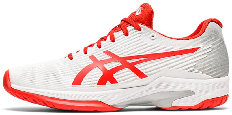 (Women) ASICS Solution Speed 'White Fiery Red' 1042A002-104 Buy (Women) ASICS Solution Speed 'White Fiery Red' 1042A002-104