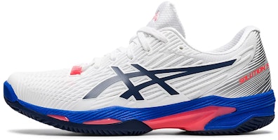 (Women) ASICS Solution Speed FF 2 Clay 'White Blue' 1042A134-102 (Women) ASICS Solution Speed FF 2 Clay 'White Blue' 1042A134-102