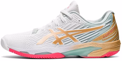 (Women) ASICS Solution Speed FF 2 Clay L.E. /Golden 'White' 1042A140-100 (Women) ASICS Solution Speed FF 2 Clay L.E. /Golden 'White' 1042A140-100