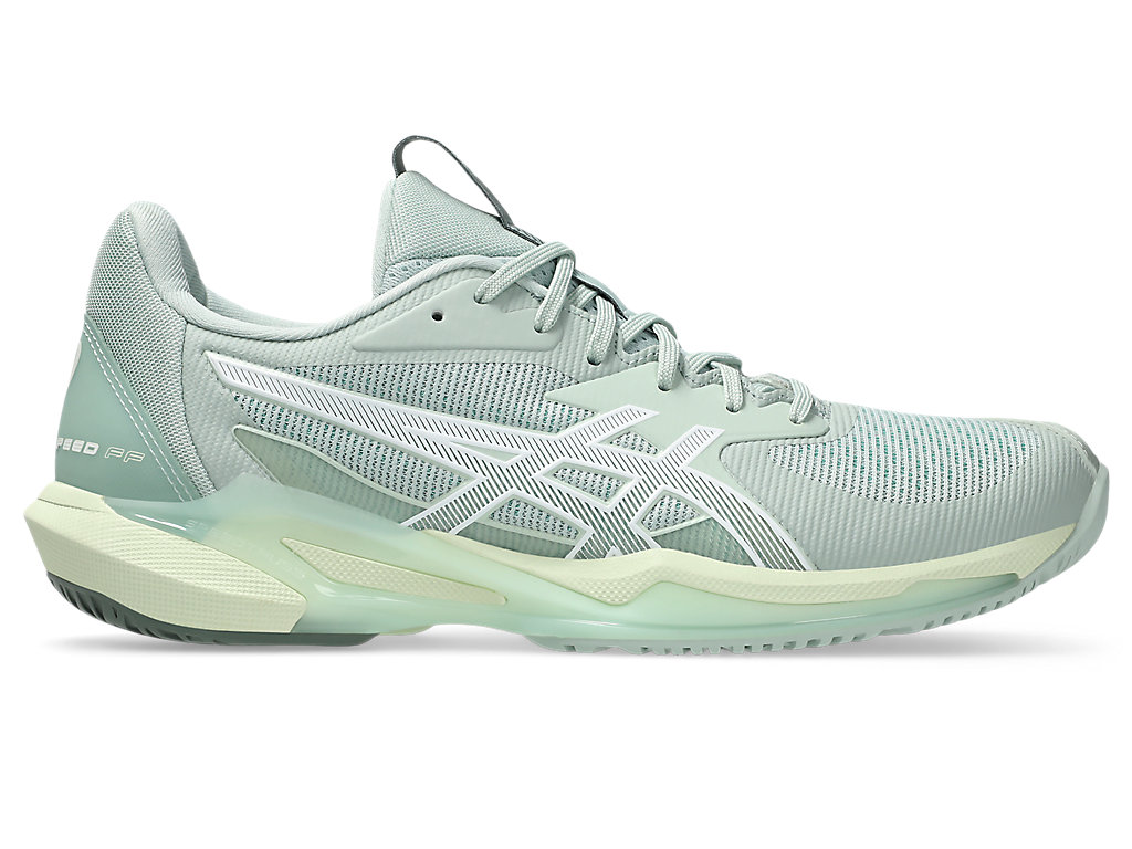 (Women) ASICS Solution Speed FF 3 All-Court Tennis Shoes Lichen Rock/White 1042A250-301