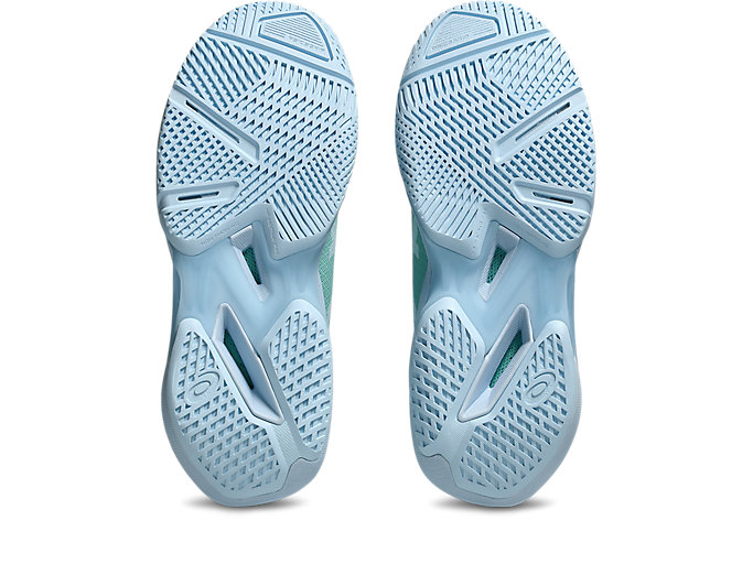Sizing (W) ASICS Solution Speed FF 4 全场网球鞋 绿洲绿/浅蓝 1042A307-300