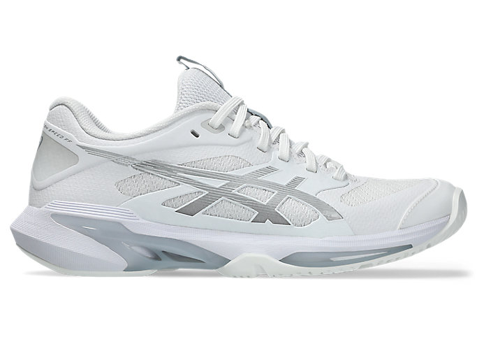 (Women) ASICS Solution Speed FF 4 (All Court) Tennis Shoes White/Pure Silver 1042A307-101