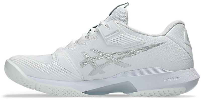 (Women) ASICS Solution Speed FF 4 (All Court) Tennis Shoes White/Pure Silver 1042A307-101 Purchase (Women) ASICS Solution Speed FF 4 (All Court) Tennis Shoes White/Pure Silver 1042A307-101