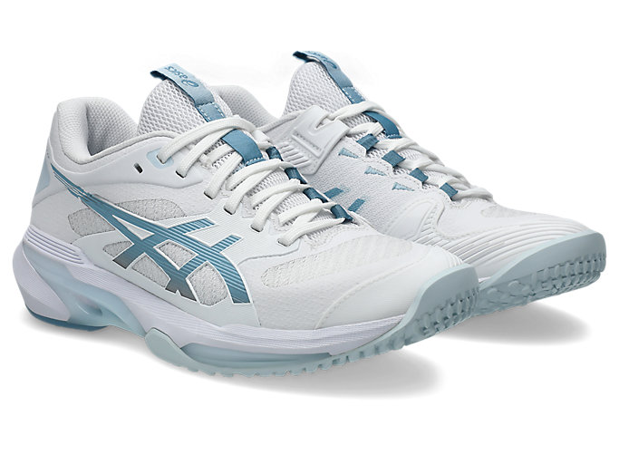 Order (W) アシックス ソリューションスピードFF 4 OC テニスシューズ ホワイト/サバブルー 1042A306-102
