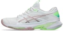 Cheap (W) ASICS ソリューション スピード FF 4 テニスシューズ ホワイト/モルガナイト 1042A307-100