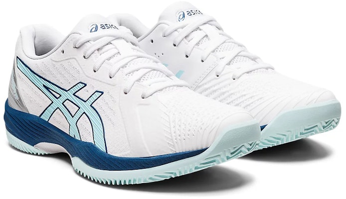 (Women) ASICS Solution Swift FF Clay 'White Blue' 1042A198-101 Lookbook (Women) ASICS Solution Swift FF Clay 'White Blue' 1042A198-101