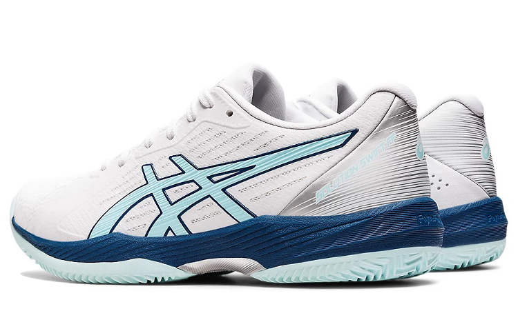 Shop (Women) ASICS Solution Swift FF Clay 'White Blue' 1042A198-101