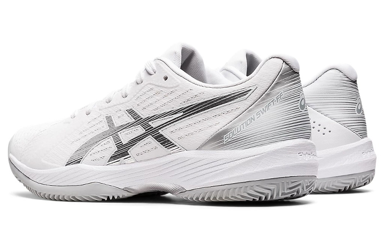 Shop (Women) ASICS Solution Swift FF Clay 'White Silver' 1042A198-100