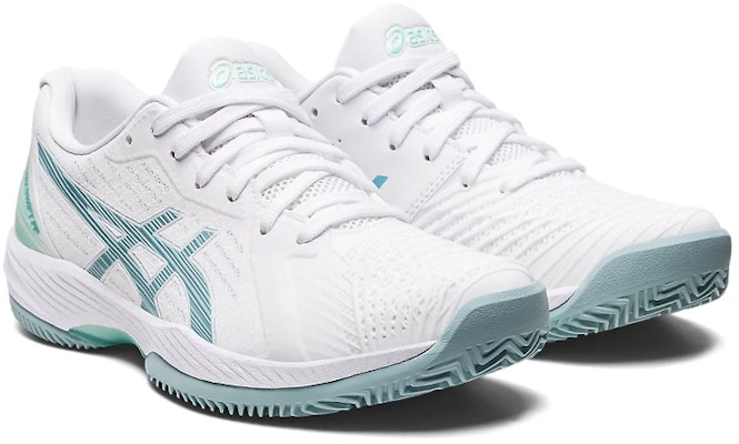 (Women) ASICS Solution Swift FF Clay 'White Smoke Blue' 1042A198-104 Lookbook (Women) ASICS Solution Swift FF Clay 'White Smoke Blue' 1042A198-104