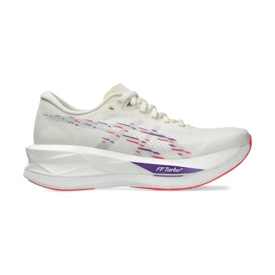 (W) ASICS Sonicblast Running Shoes Cream/Blue Fade