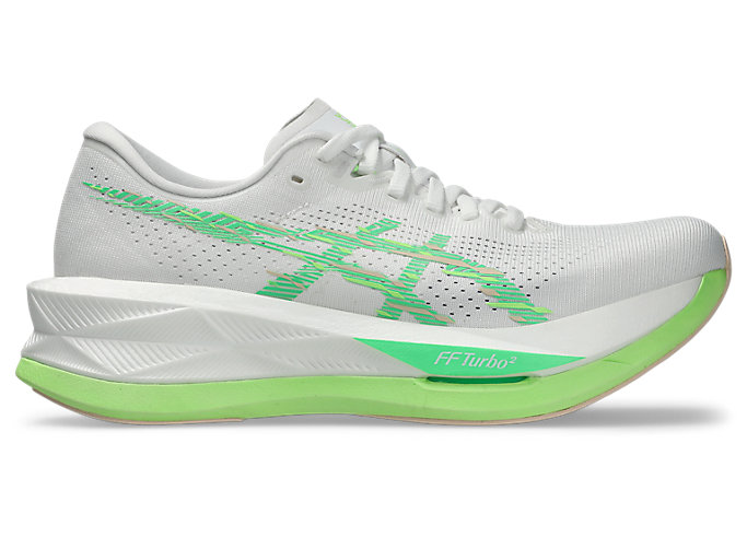 (Women) ASICS Sonicblast Running Shoes White/Vital Green 1012B862-101