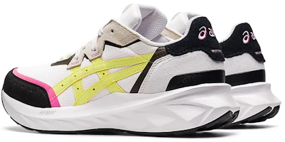 Shop Asics Tarther Blast 耐磨 低筒 跑步鞋 女款 白黃