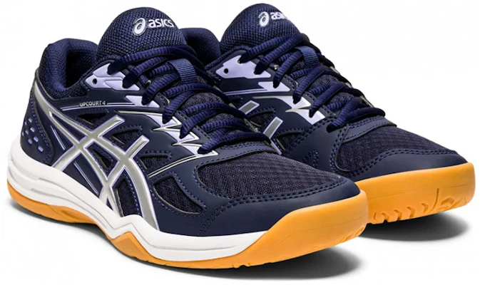 (W) ASICS Upcourt 4 ''Peacoat Pure Silver'' Herren Hallenschuhe 1072A055-400 Lookbook (W) ASICS Upcourt 4 ''Peacoat Pure Silver'' Herren Hallenschuhe 1072A055-400