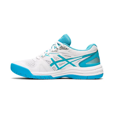 (W) ASICS Upcourt 4 Running Shoes White/Blue