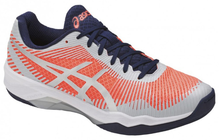 Shop (W) アシックス バレーエリートFF グレー/オレンジ/ブルー B751N-0696