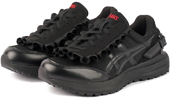 SHUSHU/TONG x Asics Tarther Sc PLUS潮流炸街 厚底皮質 荷葉邊 低筒 生活休閒鞋 女款 黑色 Order SHUSHU/TONG x Asics Tarther Sc PLUS潮流炸街 厚底皮質 荷葉邊 低筒 生活休閒鞋 女款 黑色