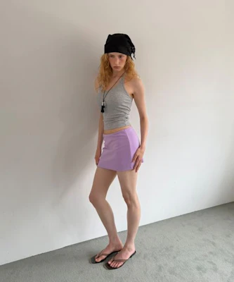 (Women) ASURA Mini Skirt Pants - Violet A26SSSK167VT0S Shop (Women) ASURA Mini Skirt Pants - Violet A26SSSK167VT0S