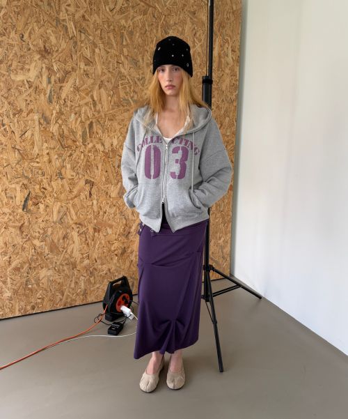 Purchase (Women) Asura Snap Draped Skirt (Purple) A26FWSK105PPOS