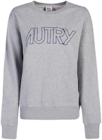 (Women) AUTRY Grey Crewneck Sweatshirt with Letter Print SWIW408M-E57260 (Women) AUTRY Grey Crewneck Sweatshirt with Letter Print SWIW408M-E57260