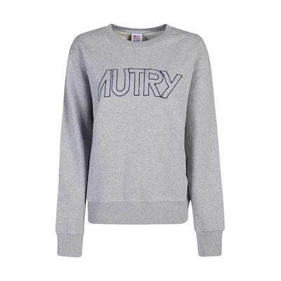 (Women) AUTRY Grey Crewneck Sweatshirt with Letter Print SWIW408M-E57260