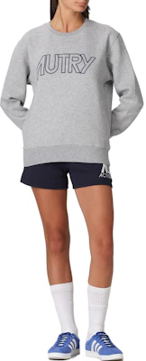 (W) オートリー グレー クルーネック スウェットシャツ レタープリント入り SWIW408M-E57260 Shop (W) オートリー グレー クルーネック スウェットシャツ レタープリント入り SWIW408M-E57260