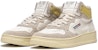 (W) AUTRY Sneakers Tinggi Kulit 'Putih Kuning' AUMW-GS01