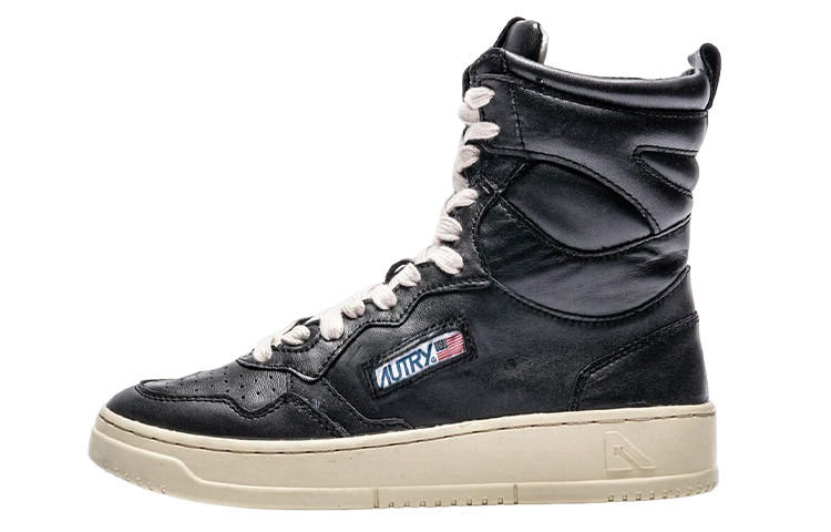 (W) AUTRY High-Top Sneakers 'Black Leather'