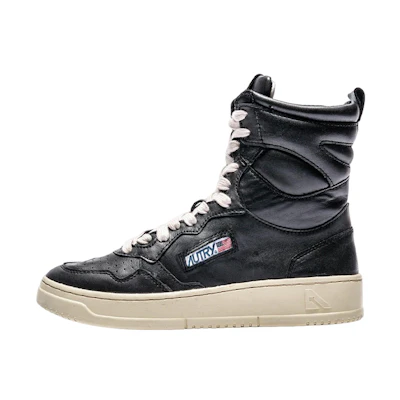 (W) AUTRY High-Top Sneakers 'Black Leather'