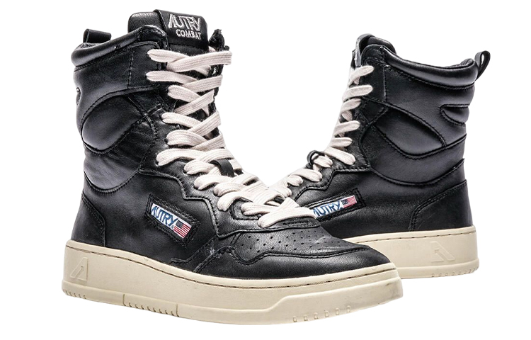 (W) AUTRY High-Top Sneakers 'Black Leather' 圖 3