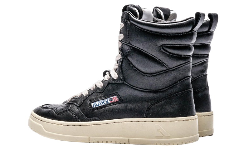 (W) AUTRY High-Top Sneakers 'Black Leather' 圖 4
