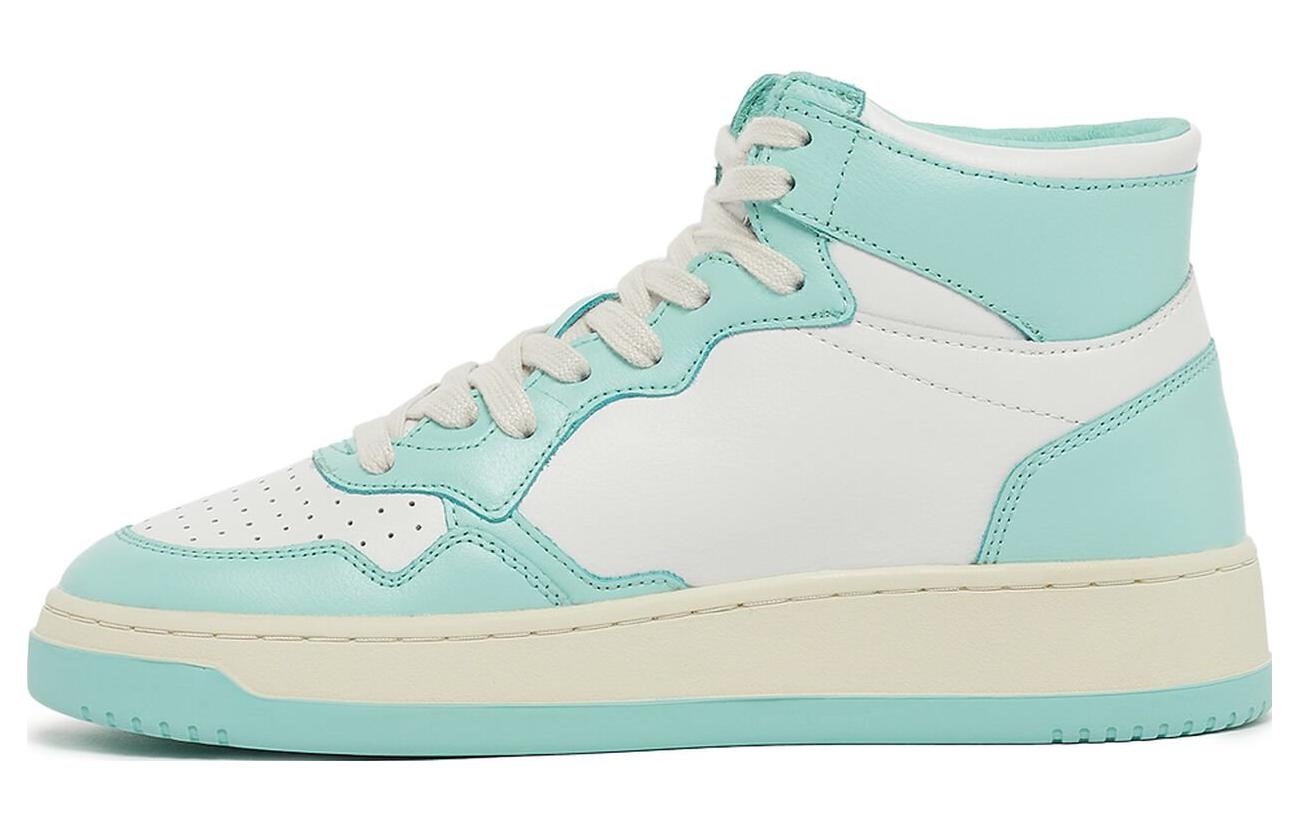 (Women) AUTRY Medalist Mid Leather Sneakers Two-Toned 'White Light Teal' AUMW-WB20